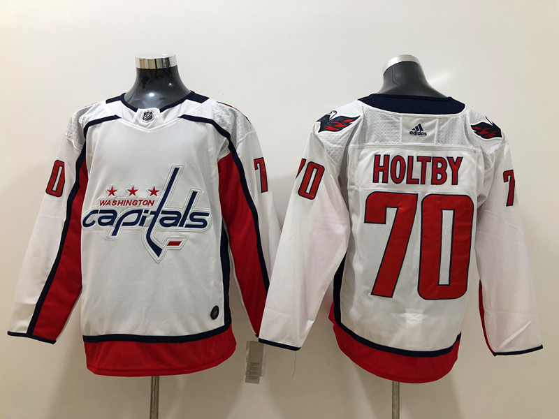 Men's Washington Capitals Braden Holtby #70 White Home Breakaway Jersey
